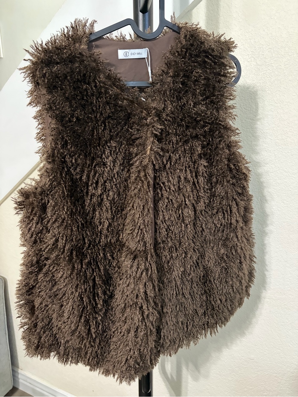 Brown Faux Fur Vest